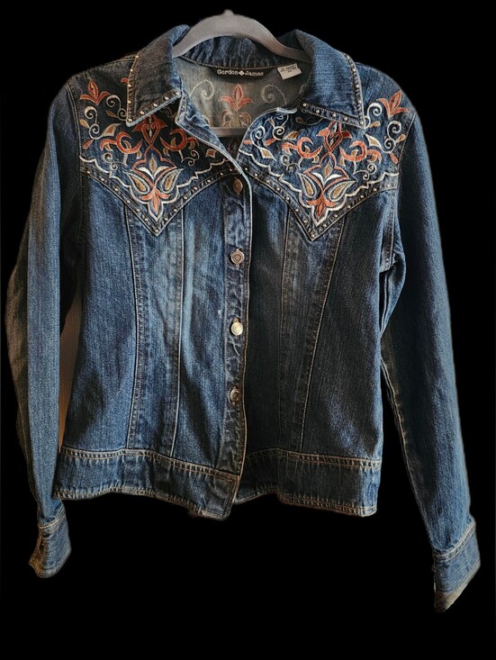 Gordan James Jackets & Blazers - Gordan James Embroidered & Embellished Denim Jacket 100% COTTON